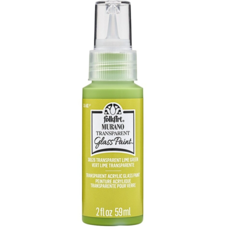 Murano Glass Paint Transparent Lime Green 2 fl oz