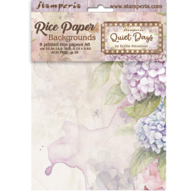 Selection 8 Reispapier A6 Hintergründe - Quiet Days