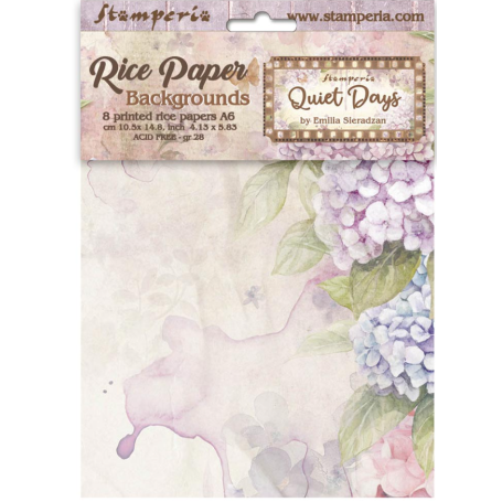 Selection 8 Reispapier A6 Hintergründe - Quiet Days