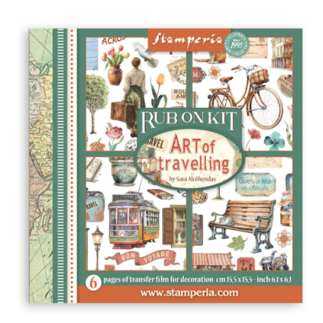 Art of Travelling Rub-On 15,5x15,5cm Assortment (6pcs)