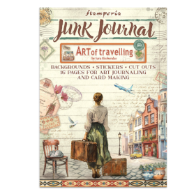 Art of Travelling Junk Journal Stickers, Backgrounds, Cut-Outs