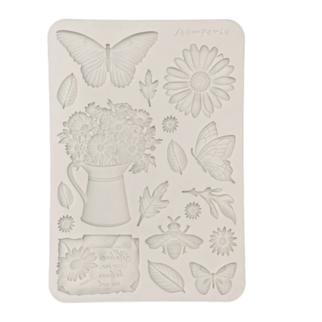 Daisy Art A5 Silicon Mould Daisy and Butterfly