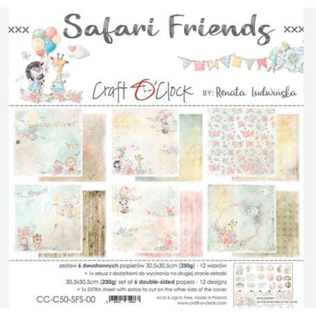 Craft O Clock 12x12 Safari Friends