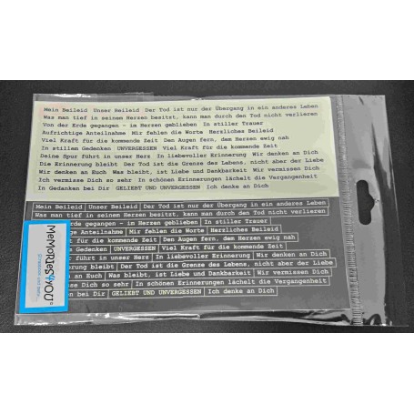 Memories4you Sticker "Trauer"