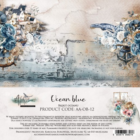 Paper Collection Set 15x15 cm Ocean Blue