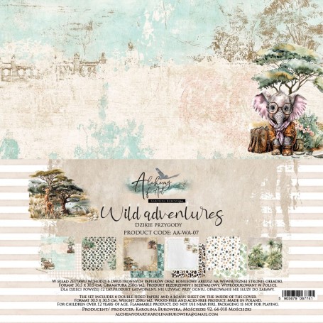 Paper Collection Set 30,5x30,5 cm Wild Adventures