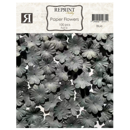 Reprint Paper Flowers Blue (100pcs)