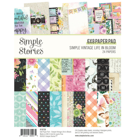 Simple Stories  Life in Bloom 6x8 Inch Paper Pad
