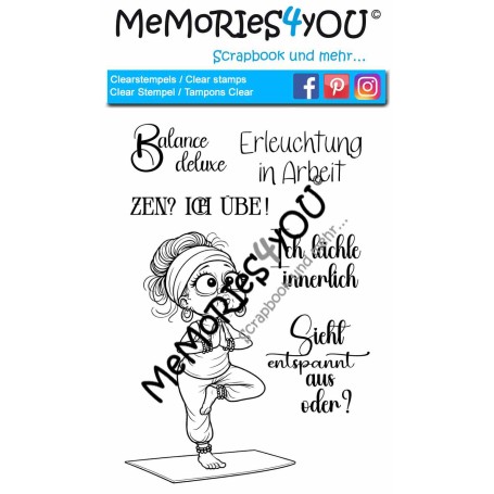 Memories4you Stempel (A6) "Yoga Frau"