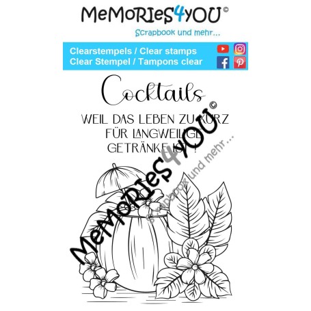 Memories4you Stempel (A7)   "Cocktail"