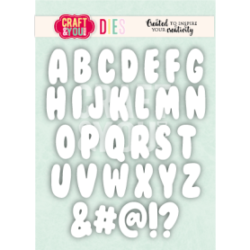 Craft & You - Stanzschablone - Cutting die -    Bubble Alphabet