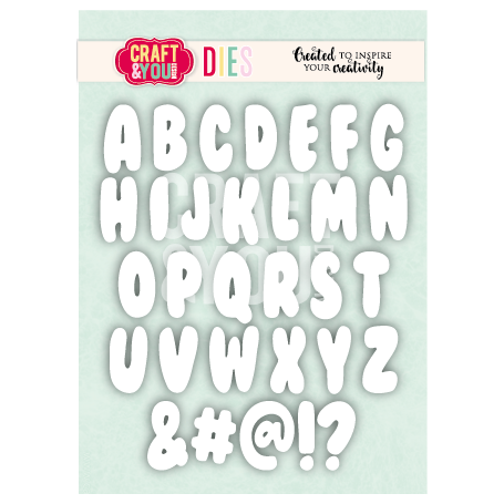 Craft & You - Stanzschablone - Cutting die -    Bubble Alphabet