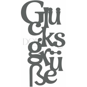 NEU NEU NEU!!! Double U Design  Stanze "Glücksgrüße"
