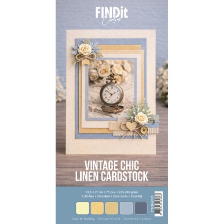 Find It Color - Linen Cardstock Pack 4K - Vintage Chic Pack