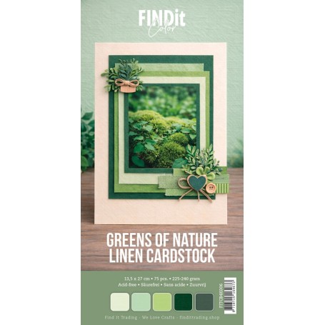 Find It Color - Linen Cardstock Pack 4K - Greens of Nature Pack