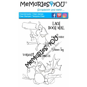 Showroom Party -Memories4you A6 Stempel " Papageien " Achtung Produktionsfehler