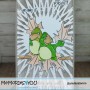 Showroom Party -Memories4you A6 Stempel " Papageien " Achtung Produktionsfehler