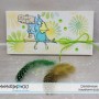 Showroom Party -Memories4you A6 Stempel " Papageien " Achtung Produktionsfehler
