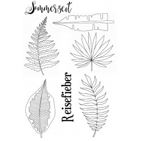 Showroom Party - Memories4you Stempel (A6)  "Tropical Blätter"