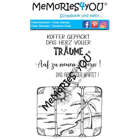 Showroom Party - Memories4you A6 Stempel "Reisen"