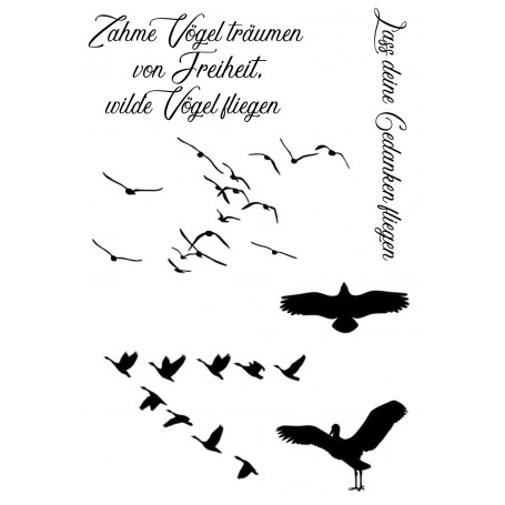 Showroom Party - Memories4you Stempel (A6)  "Tiere 002  Vögel"