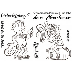 Showroom Party - Memories4you Stempel (A6) "Menschen" "Achtung kleiner Schreibfehler bei Affenhitze"