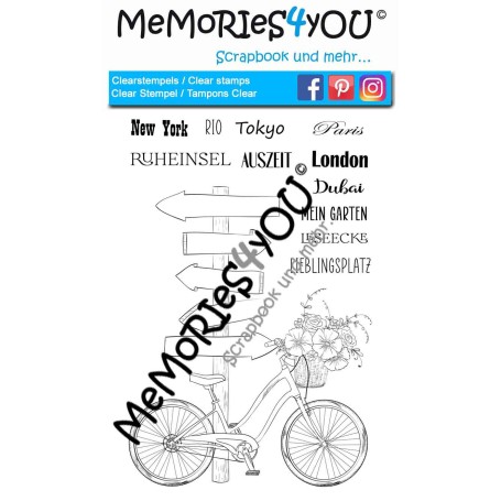 Showroom Party - Memories4you A6 Stempel "Fahrrad"