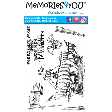 Showroom Party - Memories4you Stempel (A6)  "Piraten"
