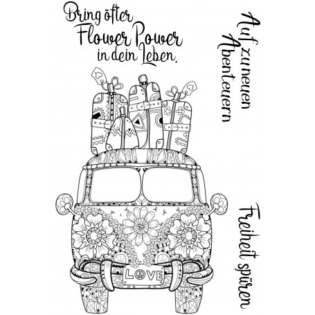 Showroom Party - Memories4you Stempel (A6)  "Flower Auto"