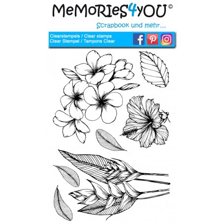 Showroom Party - Memories4you Stempel (A6) Tropical Flower