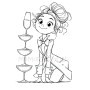 Memories4you Stempel (A7)   "Sekt Girl"