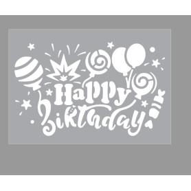 Memories4you Stencil (A6) "Happy Birthday"