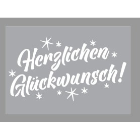 Memories4you Stencil (A6) "Herzlichen Glückwunsch"