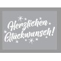 Memories4you Stencil (A6) "Herzlichen Glückwunsch"