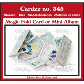 Crealies • Magic Fold Stanzschablone Karte / Mini Album 14,5x10cm