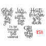 Double U Design  Stanzen "5er Set NEU "
