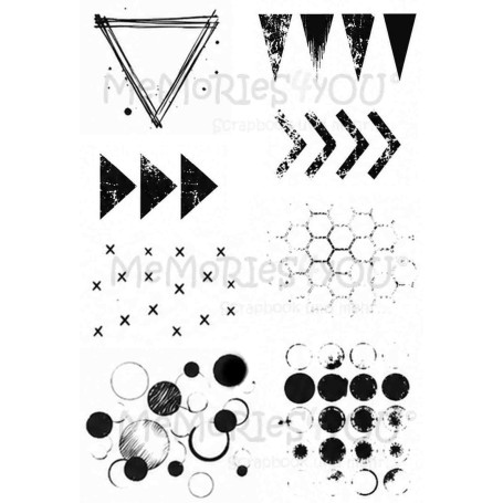 Memories4you Stempel (A6) "Striche und Kreise"