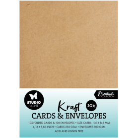 Studio Light - Karten & Umschläge - Kraftpapier A6