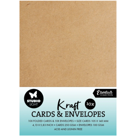 Studio Light - Karten & Umschläge - Kraftpapier A6
