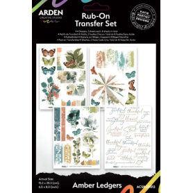 Amber Ledgers Rub-On - 6x8 Inch Transfer Set