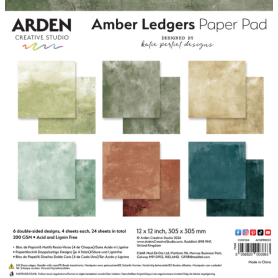 Amber Ledgers - 12x12 Inch Paper Pad Solids