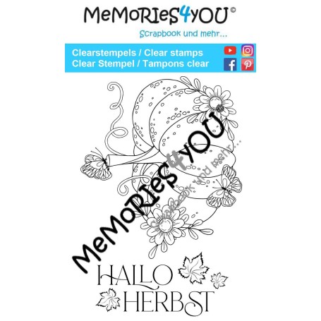 Memories4you Stempel (A7) "Hallo Herbst"