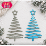 Craft & You Stanzschablone - Weihnachtsbaum Zick Zack