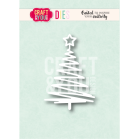 Craft & You Stanzschablone - Weihnachtsbaum Zick Zack