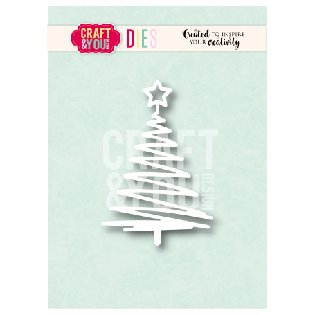 Craft & You Stanzschablone - Weihnachtsbaum Zick Zack