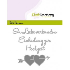 CraftEmotions Die Tekst - In Liebe verbunden Card 11x9cm