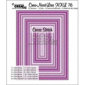 Crealies Crea-Nest-Lies XXL no. 76 cross stitch Rechtecke max. 12x16 cm