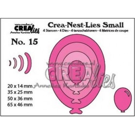 Crealies Crea-nest-dies small no. 15 4x Ballons oval max. 65 x 46 mm