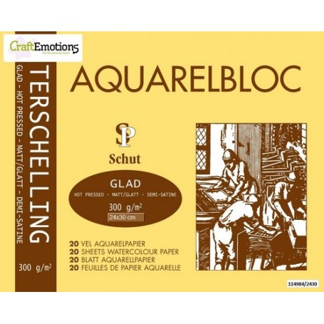 Schut Terschelling Aquarellblock Glatt 24x30cm 300 gram - 20 sheets
