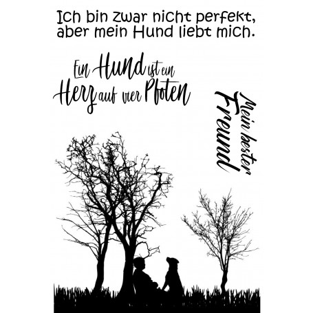 Memories4you Stempel (A6)  "Tiere 004 Hund"